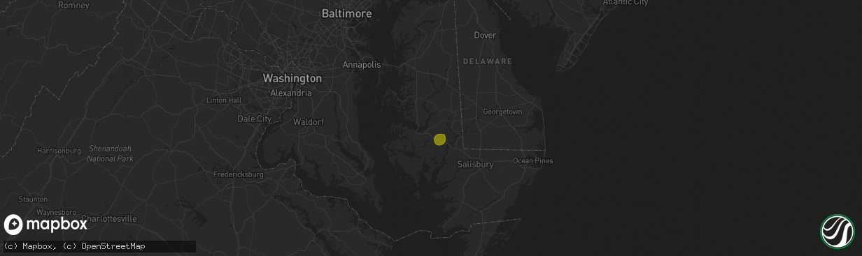 Hail map in East New Market, MD on June 8, 2023