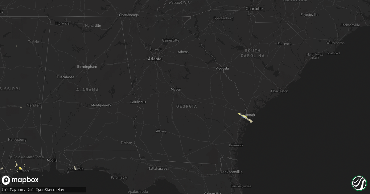 Hail map in Georgia on June 8, 2023