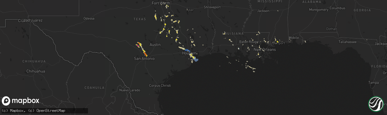 Hail map on June 8, 2023