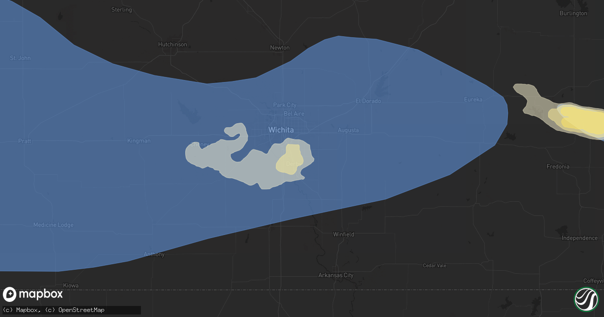Hail map in Derby, KS on June 8, 2024