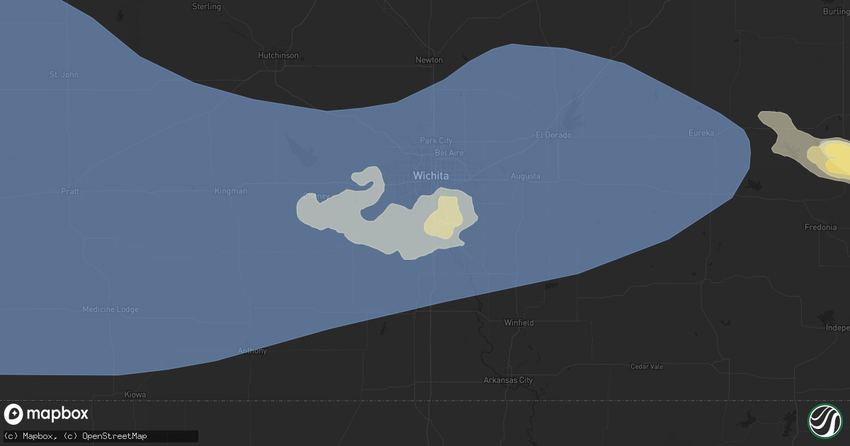 Hail map in Haysville, KS on June 8, 2024