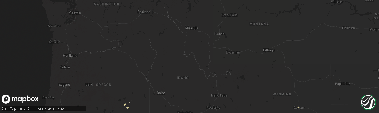 Hail map in Idaho on June 8, 2024