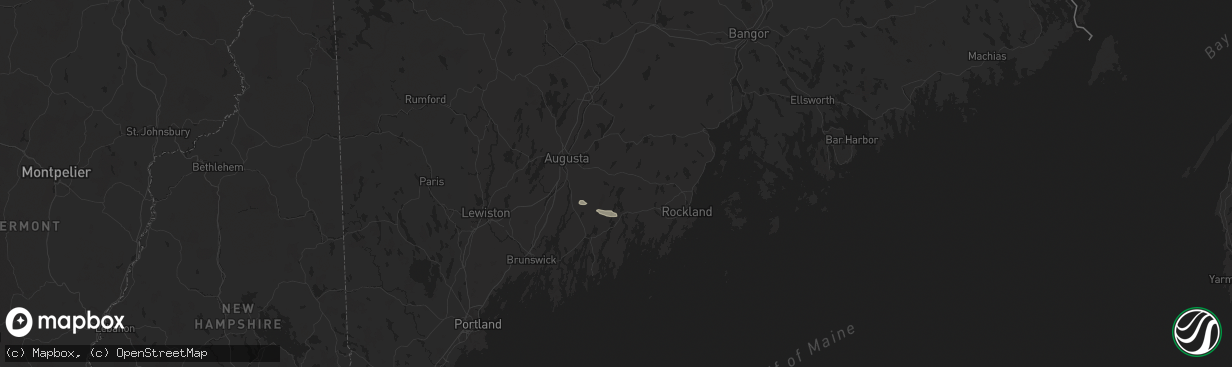 Hail map in Jefferson, ME on June 8, 2024