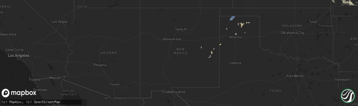 Hail map in New Mexico on June 8, 2024