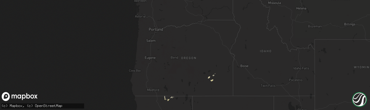 Hail map in Oregon on June 8, 2024