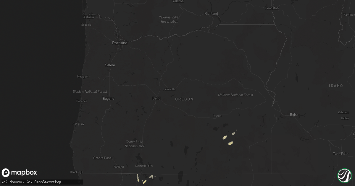 Hail map in Oregon on June 8, 2024