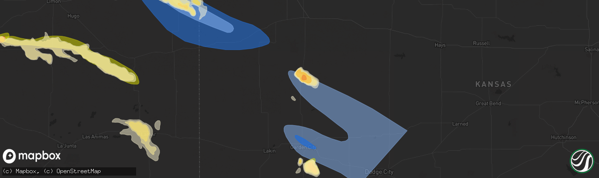 Hail map in Scott City, KS on June 8, 2024