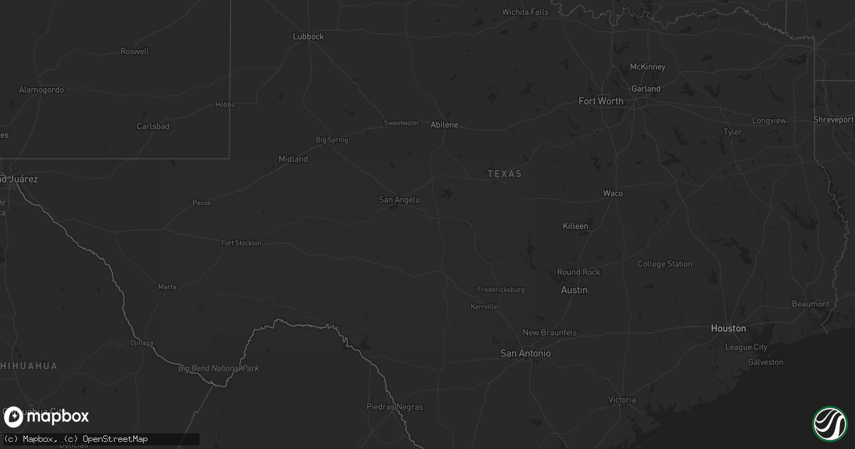 Hail map in Texas on June 8, 2024