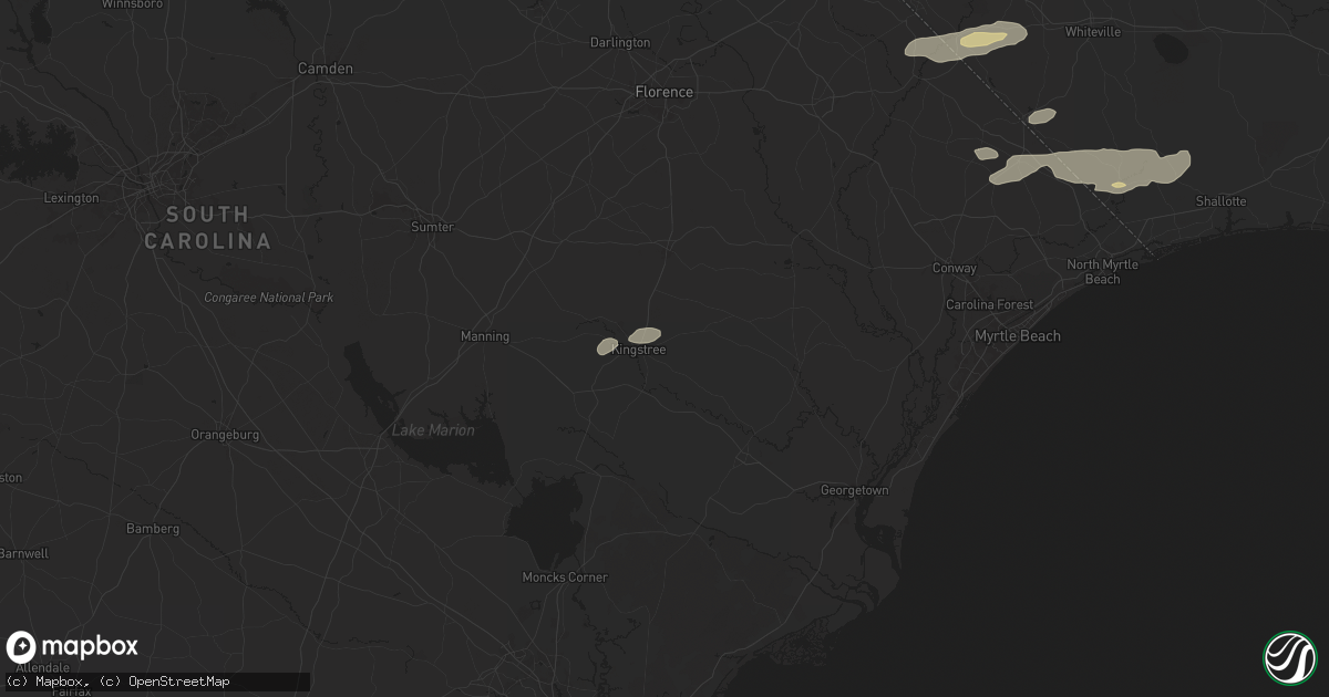 Hail map in Kingstree, SC on June 8, 2025