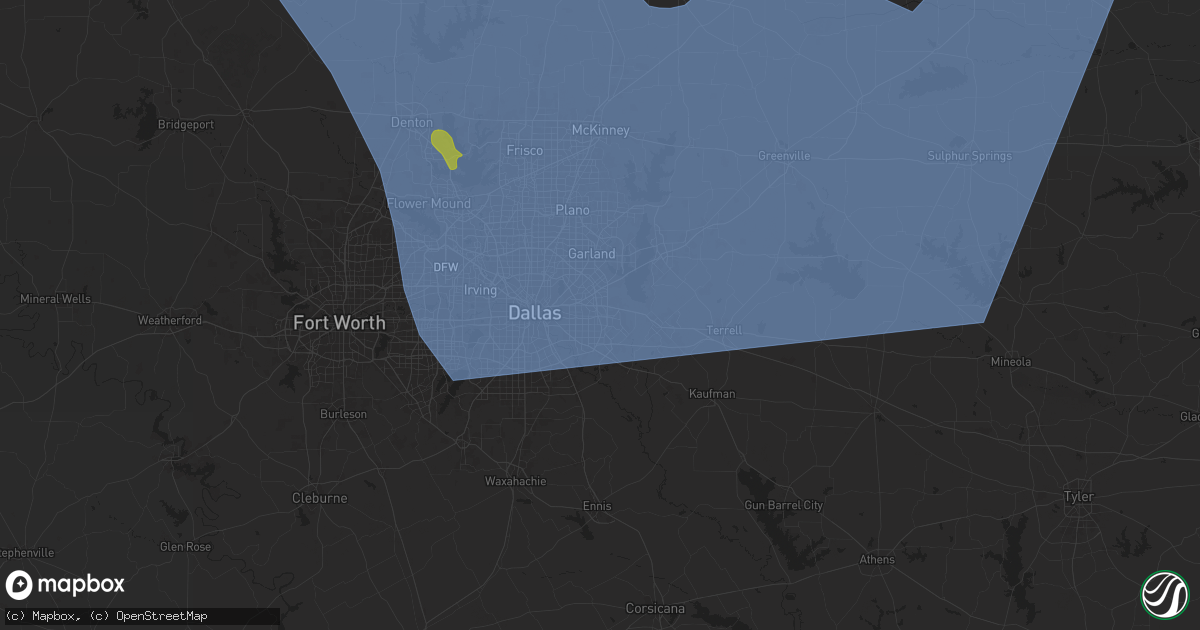 Hail map in Mesquite, TX on June 8, 2025