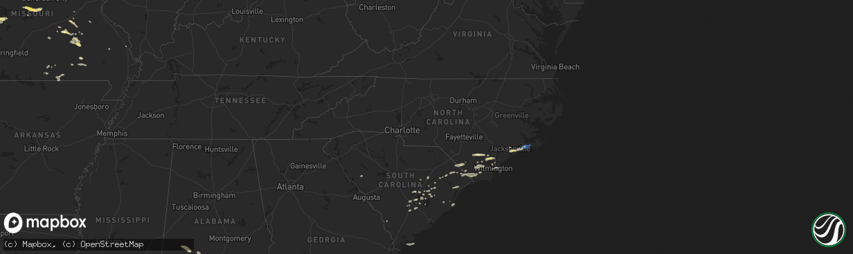 Hail map in North Carolina on June 8, 2025