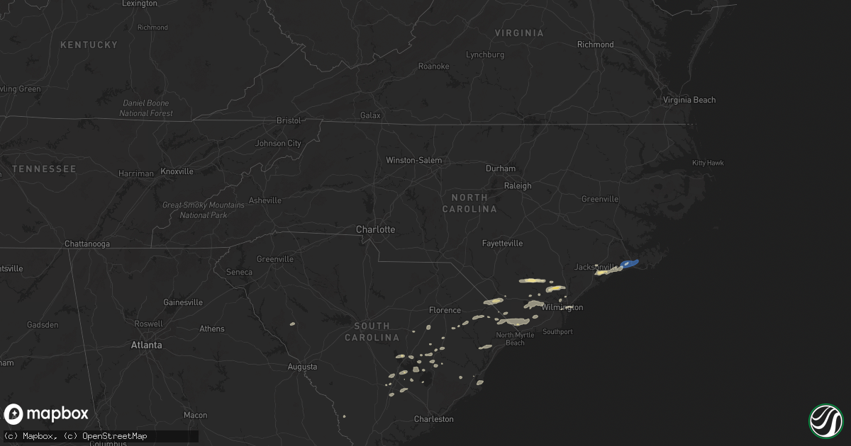 Hail map in North Carolina on June 8, 2025