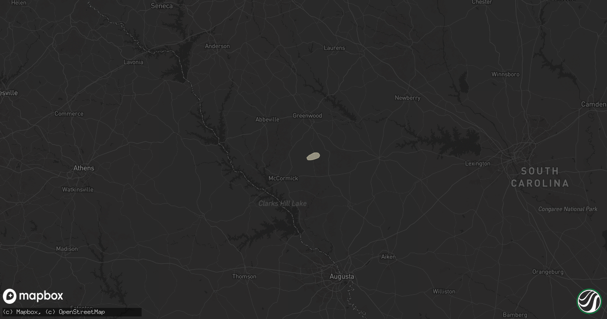 Hail map in Troy, SC on June 8, 2025