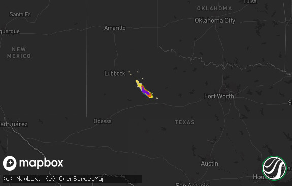 Hail map preview on 06-08-2025