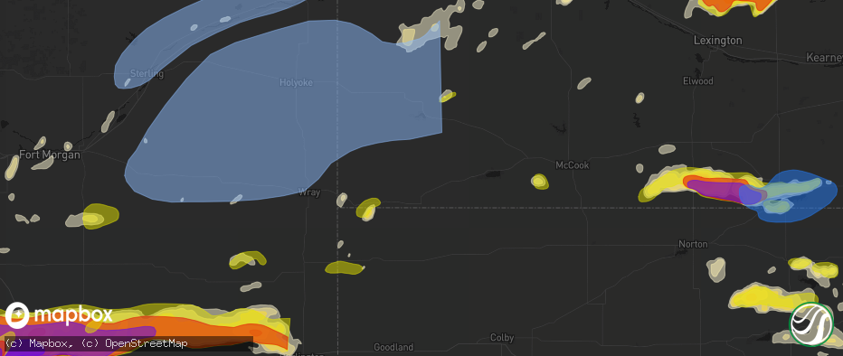 Hail map in Benkelman, NE on June 8, 2026