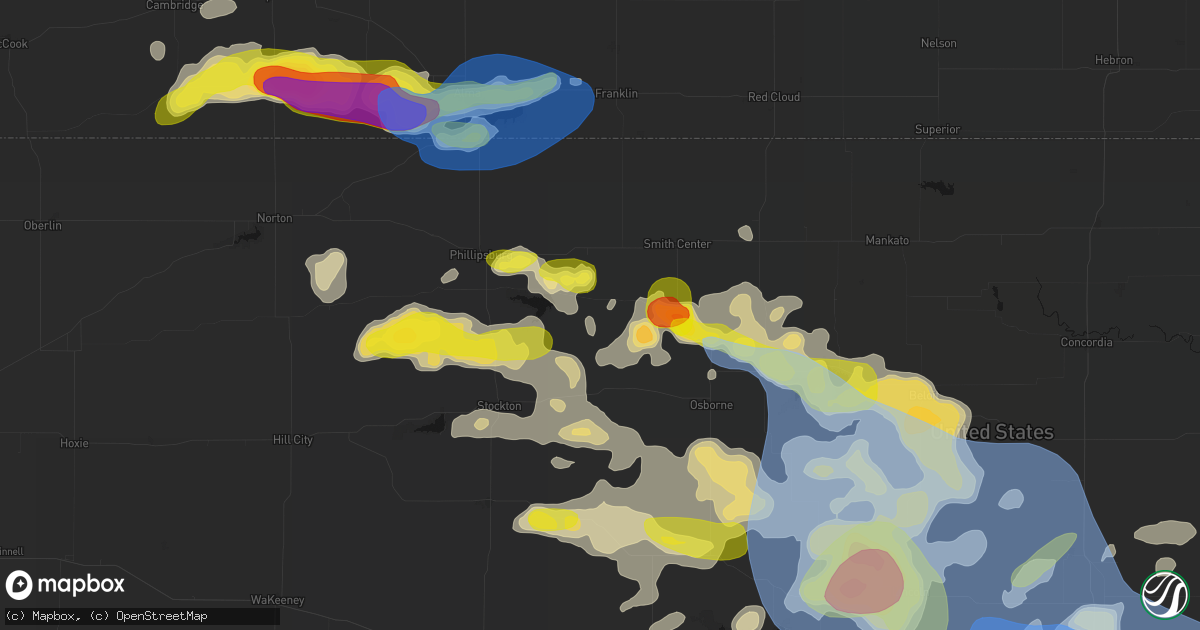 Hail map in Cedar, KS on June 8, 2026