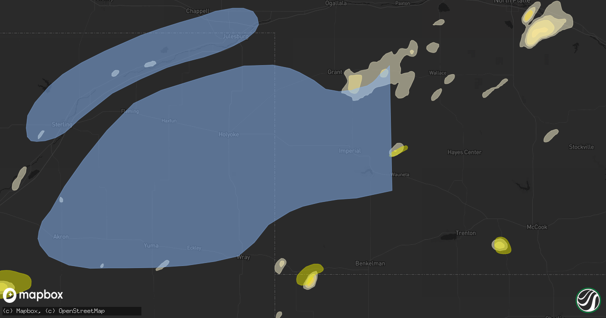 Hail map in Champion, NE on June 8, 2026