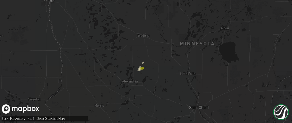Hail map in Eagle Bend, MN on June 8, 2026