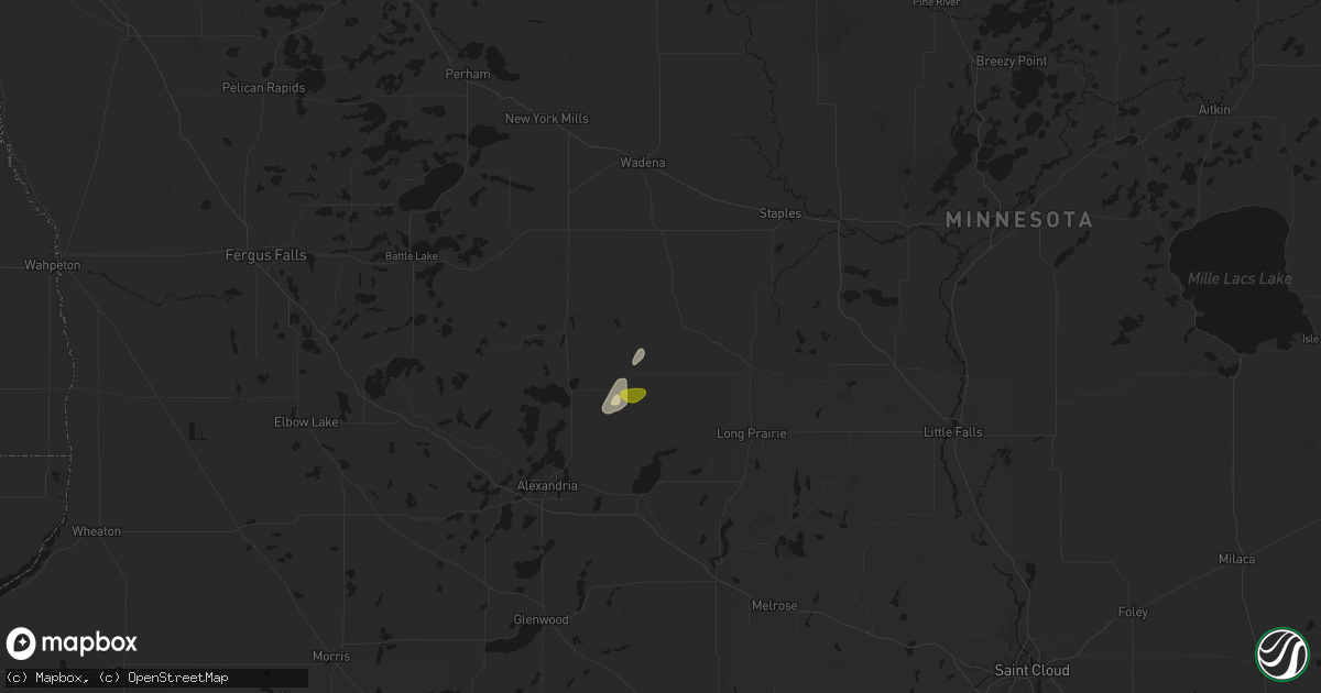 Hail map in Eagle Bend, MN on June 8, 2026