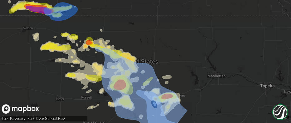 Hail map in Glasco, KS on June 8, 2026