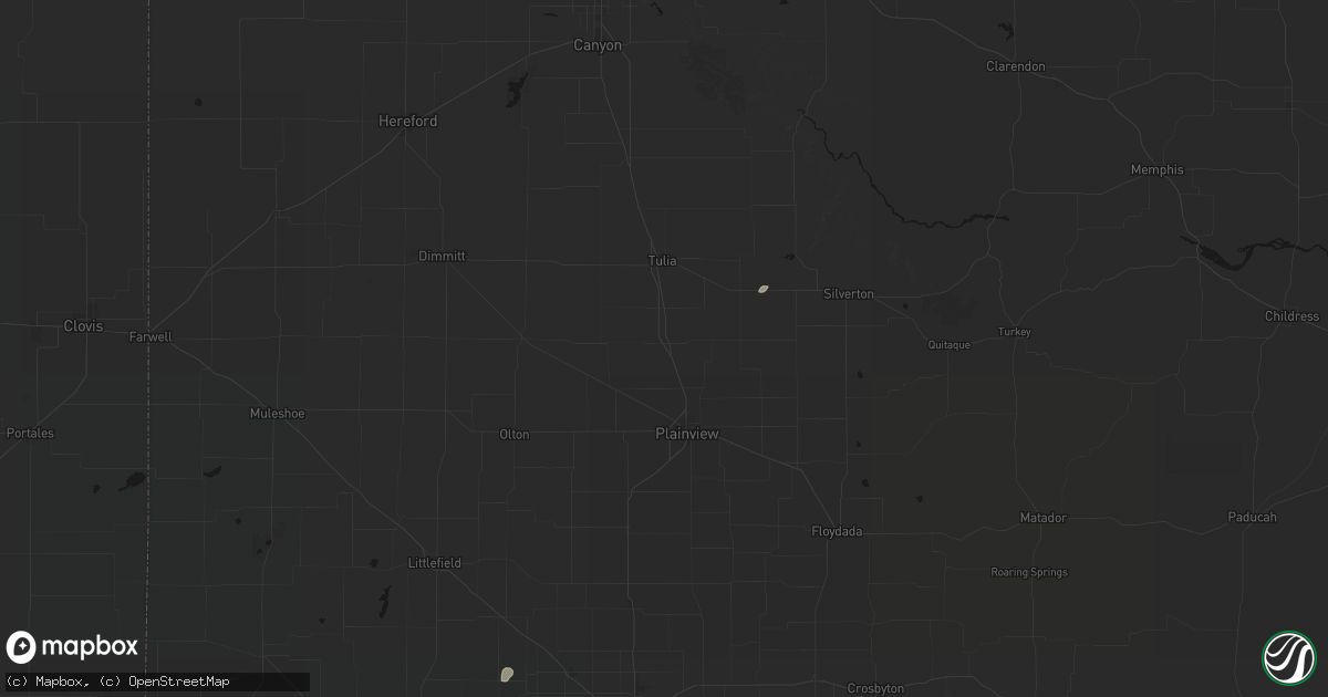 Hail map in Kress, TX on June 8, 2026