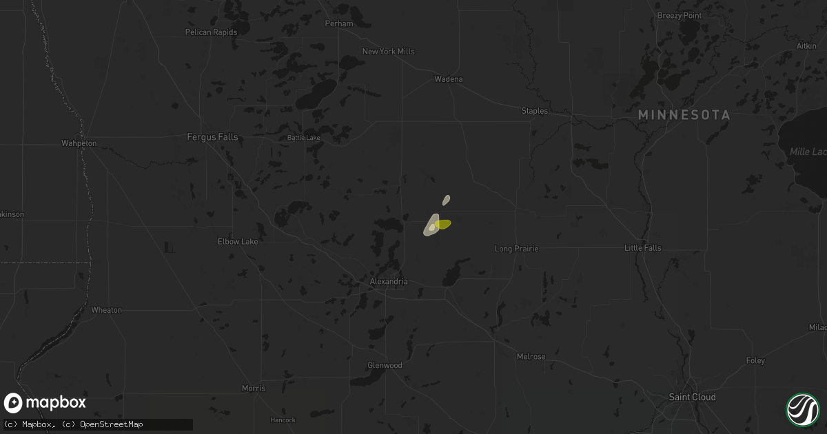 Hail map in Miltona, MN on June 8, 2026