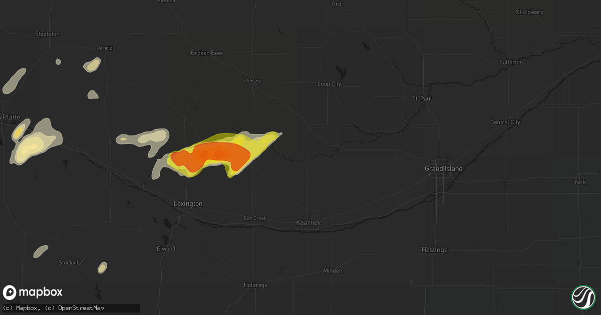 Hail map in Pleasanton, NE on June 8, 2026
