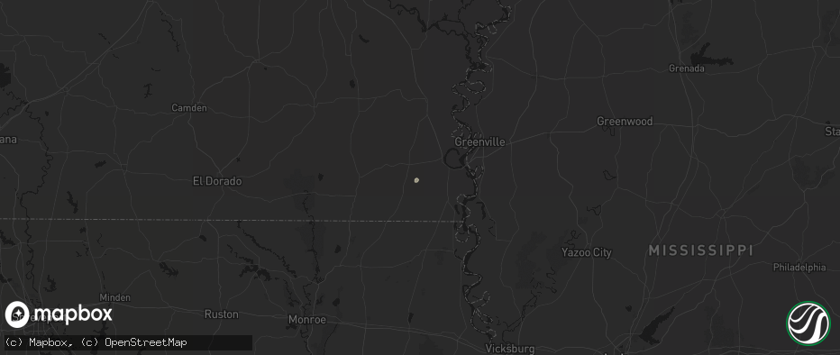 Hail map in Portland, AR on June 8, 2026