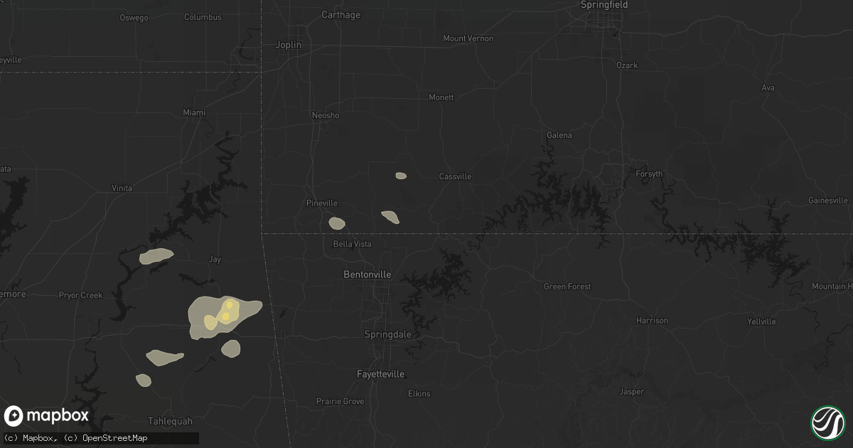 Hail map in Seligman, MO on June 8, 2026