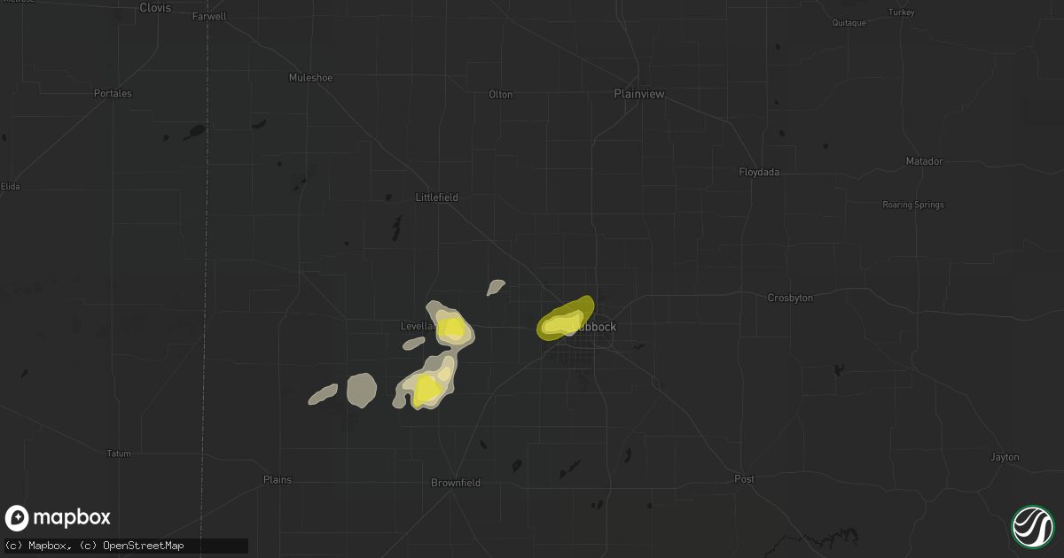 Hail map in Shallowater, TX on June 8, 2026