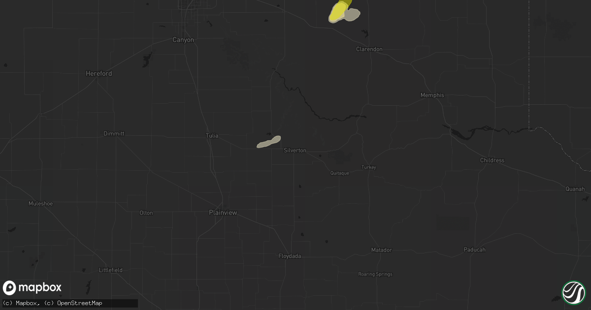 Hail map in Silverton, TX on June 8, 2026
