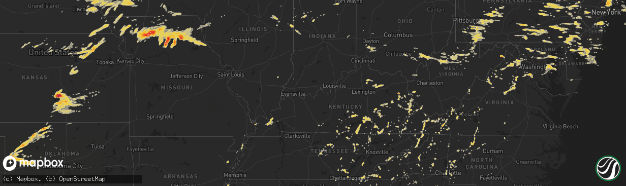 Hail map on June 9, 2011