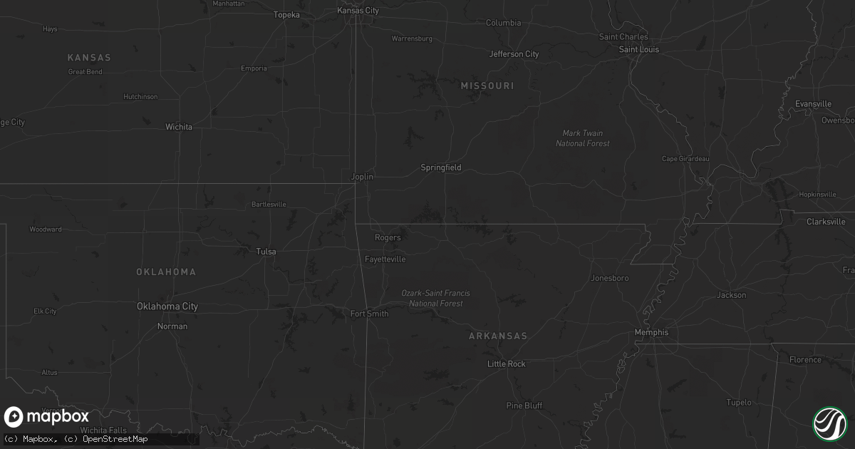Hail map on June 9, 2012