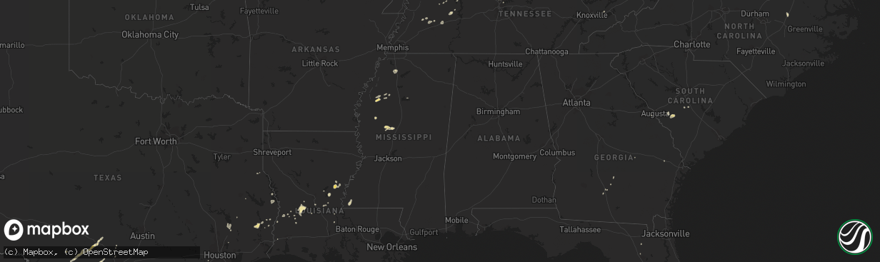 Hail map in Florida on June 9, 2013