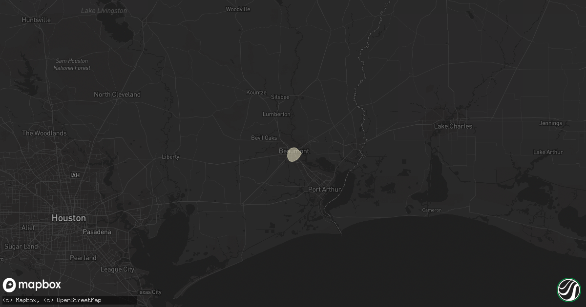 Hail map in Beaumont, TX on June 9, 2014