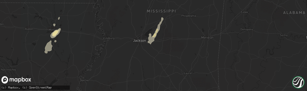 Hail map in Brandon, MS on June 9, 2014