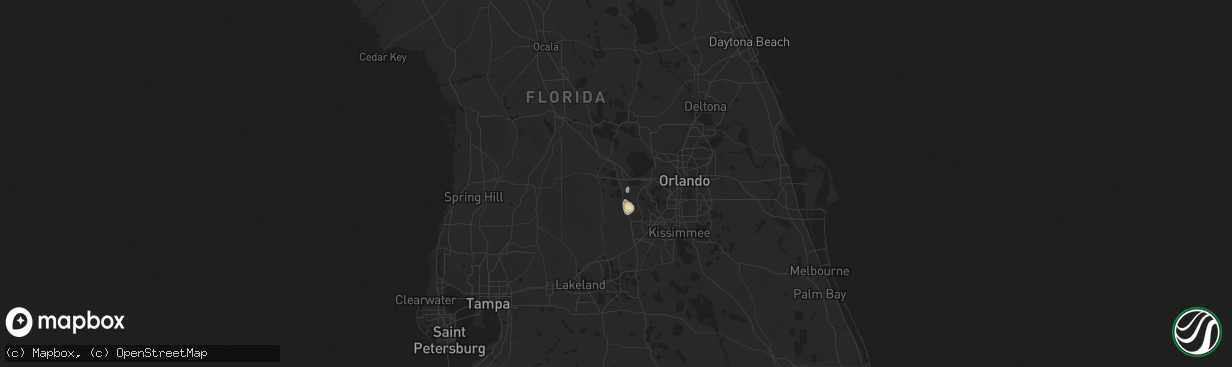 Hail map in Clermont, FL on June 9, 2014