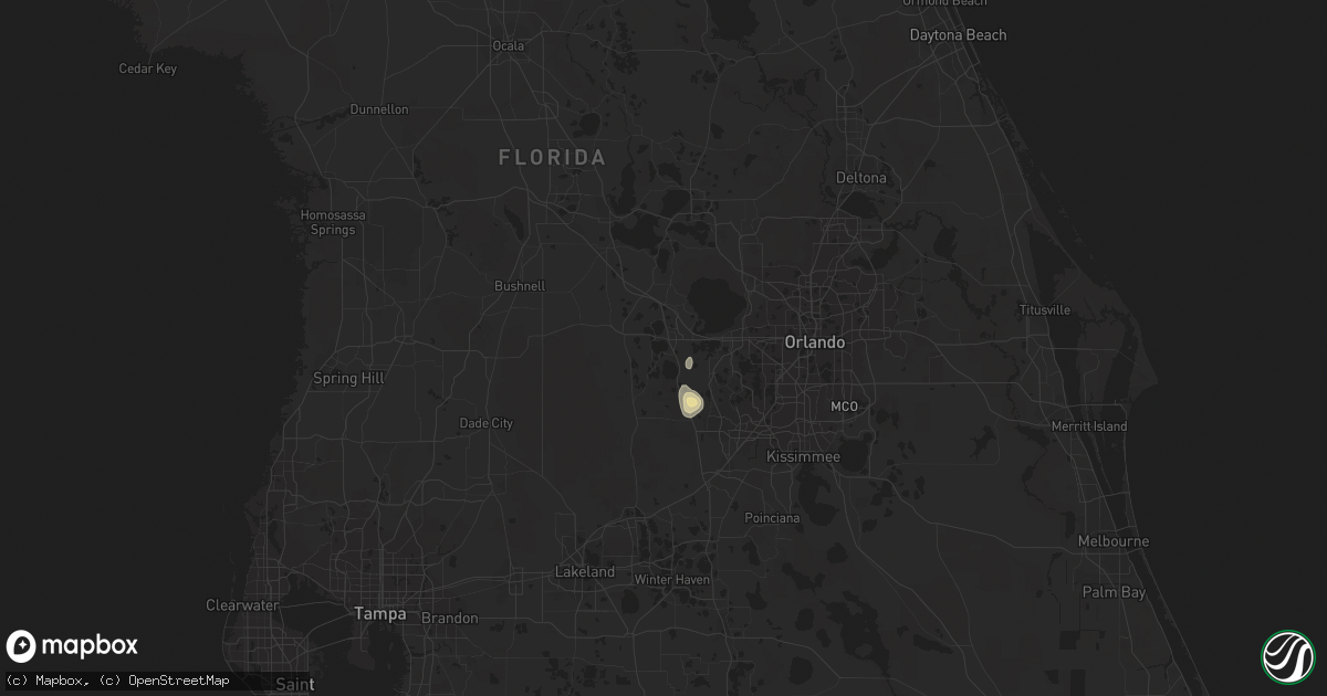 Hail map in Clermont, FL on June 9, 2014