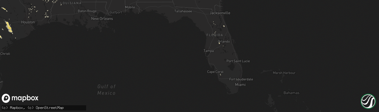 Hail map in Florida on June 9, 2014