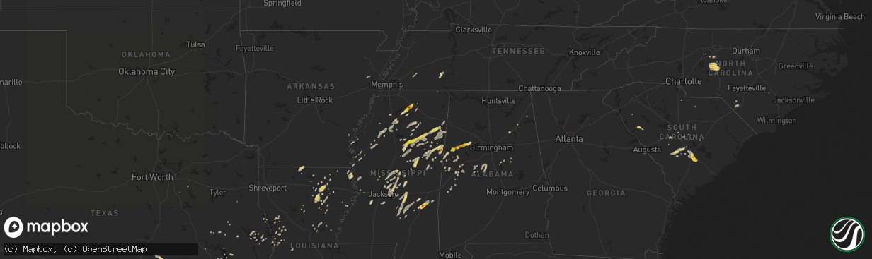 Hail map on June 9, 2014