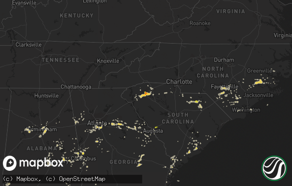 Hail map preview on 06-09-2015