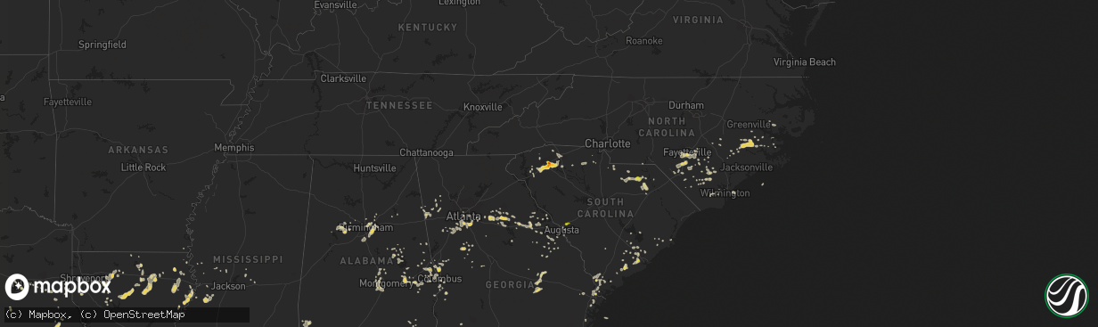 Hail map on June 9, 2015