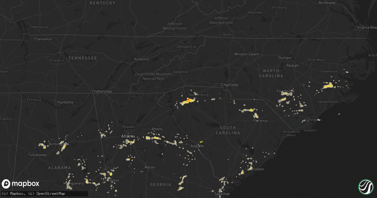 Hail map on June 9, 2015