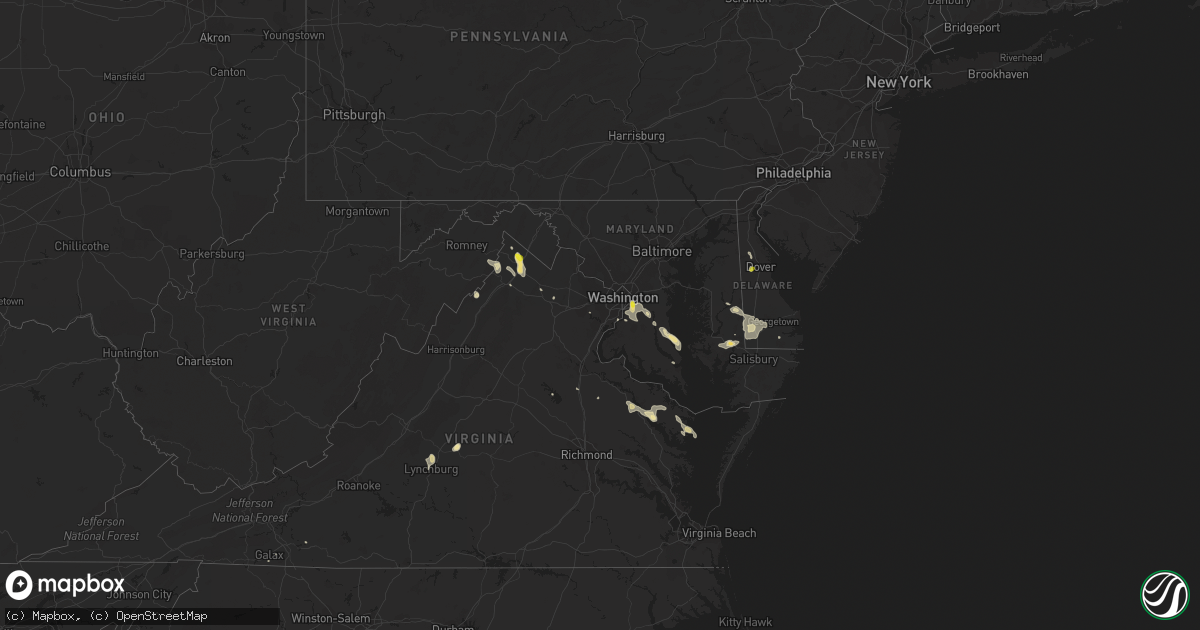 Hail map in Delaware on June 9, 2018