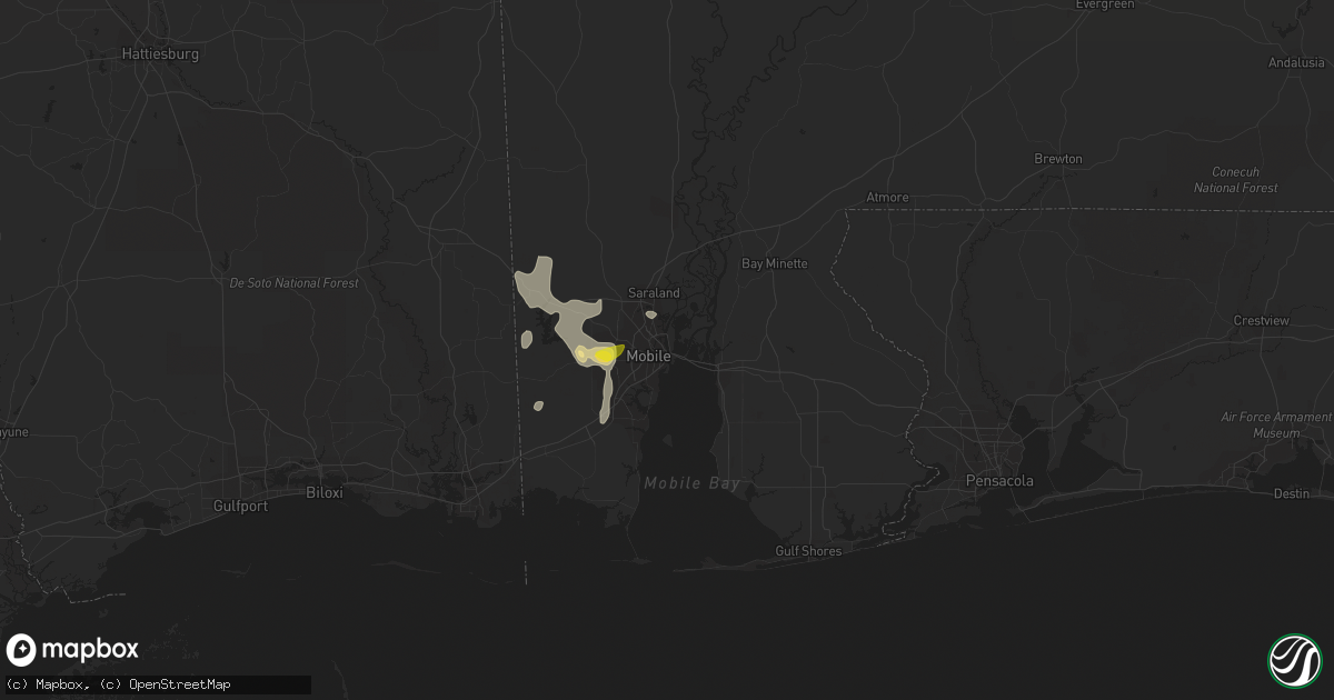 Hail map in Mobile, AL on June 9, 2018