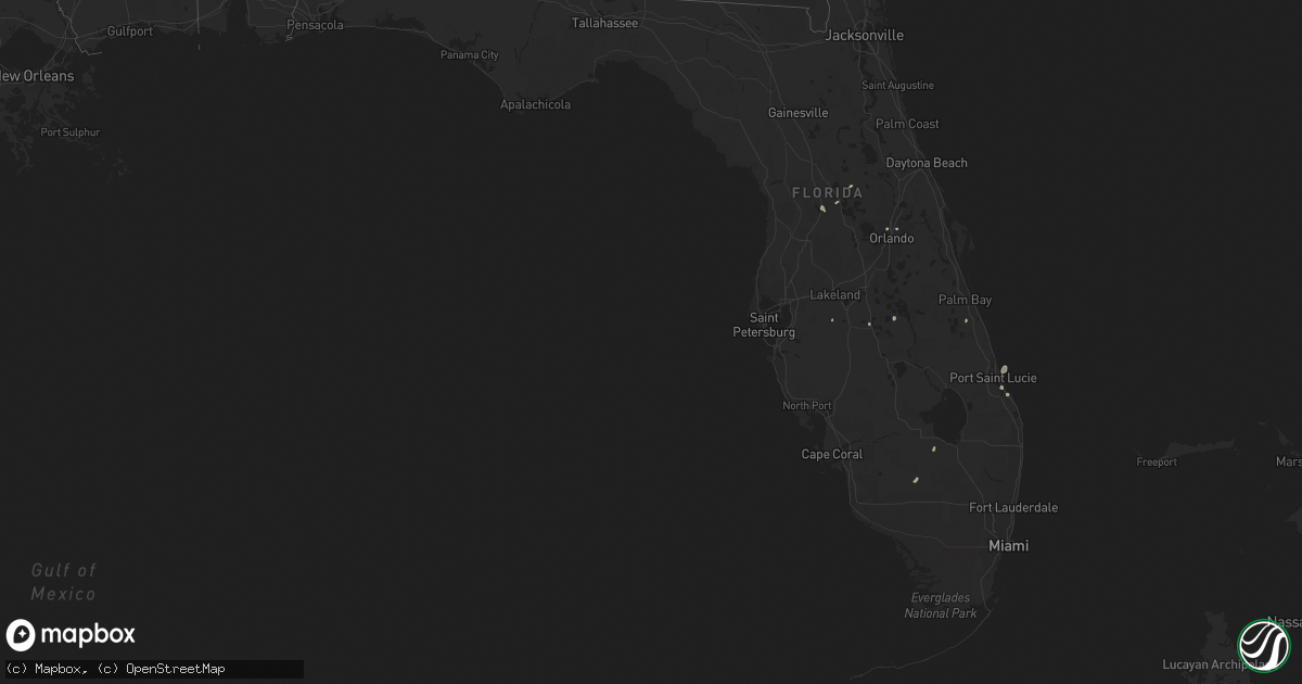 Hail map in Florida on June 9, 2019