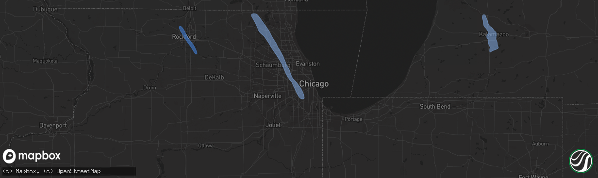 Hail map in Berwyn, IL on June 9, 2020