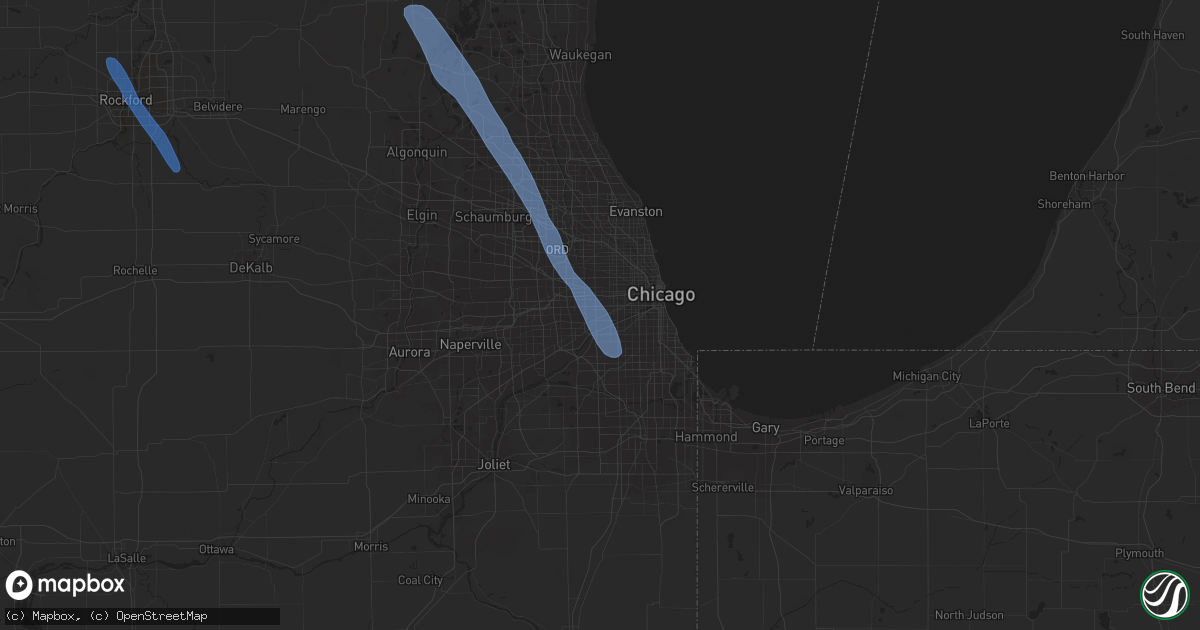 Hail map in Berwyn, IL on June 9, 2020
