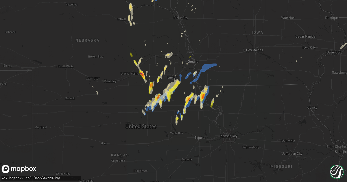 Hail map on June 9, 2020