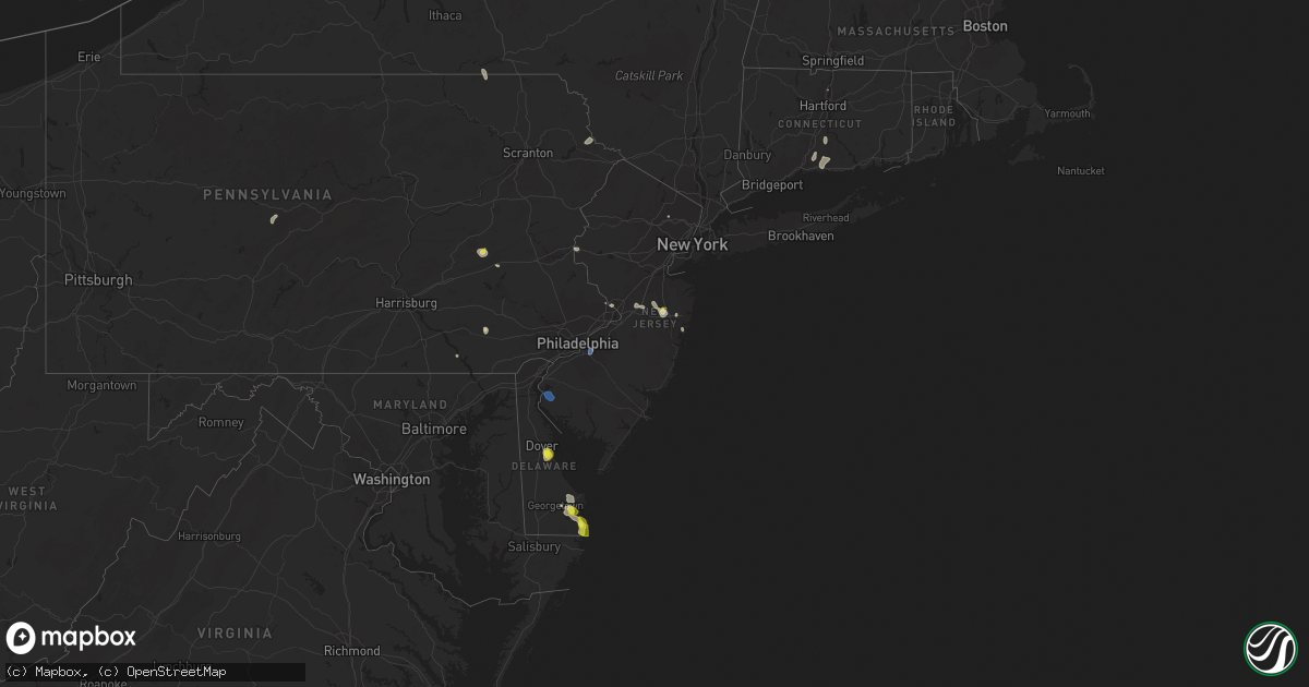 Hail map in New Jersey on June 9, 2021